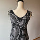 Cato Black and White Sleeveless Top (S)
