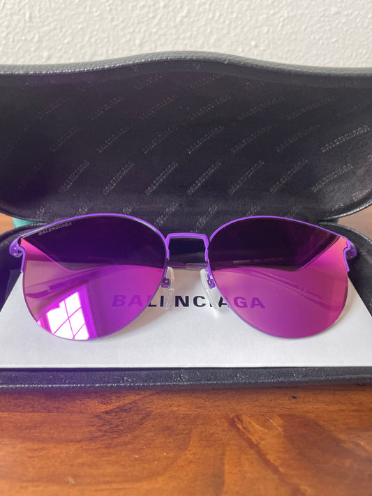 Balenciaga Violet Mirrored Sunglasses