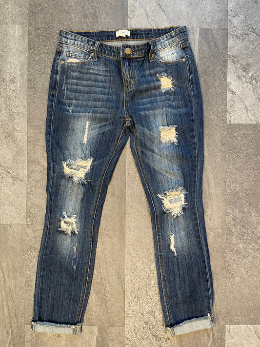 Easel Distressed Skinny Jeans (M)