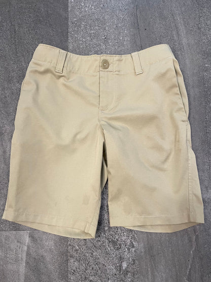 Under Armour Tan Flat Front Boys Shorts (8)