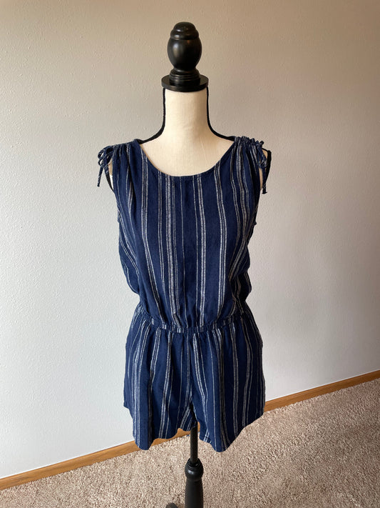 Old Navy Blue Striped Romper (S)