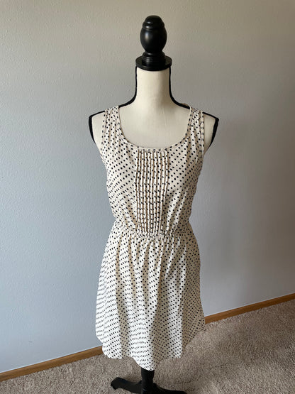 MNG Casual Polka Dot Dress Beige (2)