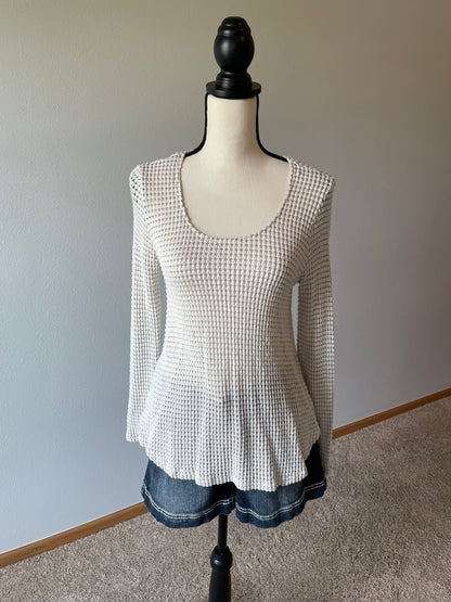Alya Long Sleeved Waffle Top (M)