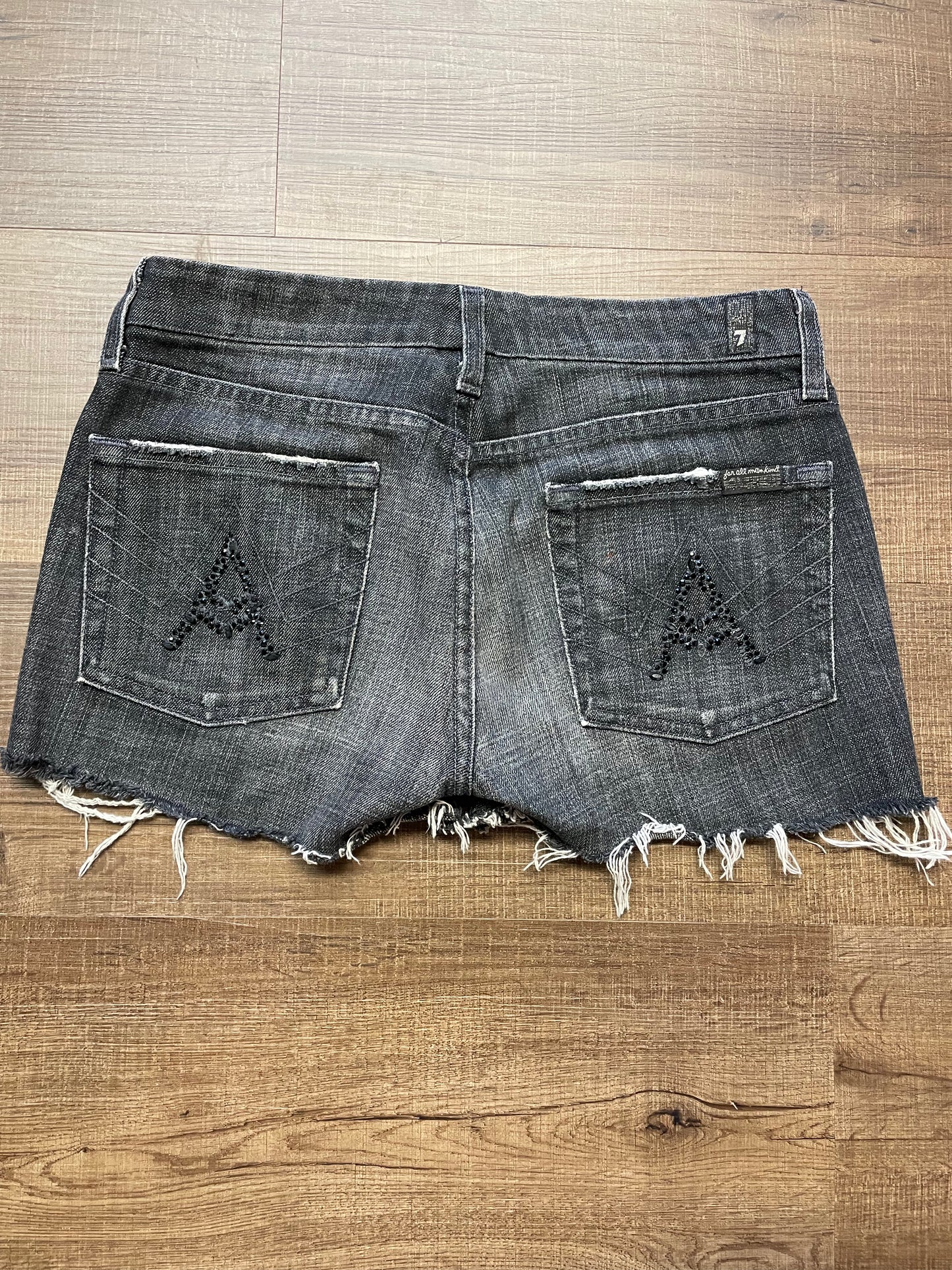 Seven 7 Black Jean Shorts (27)