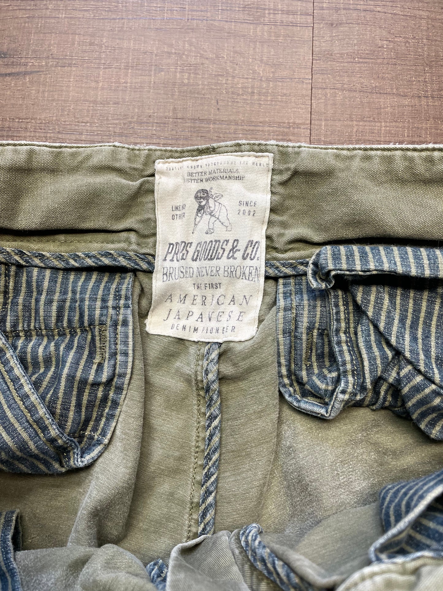 PRPS Goods & Co Distressed Army Green Men's Chino (32)