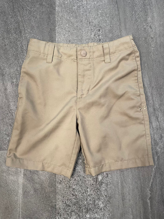 Under Armour Tan Flat Front Boys Shorts (6)
