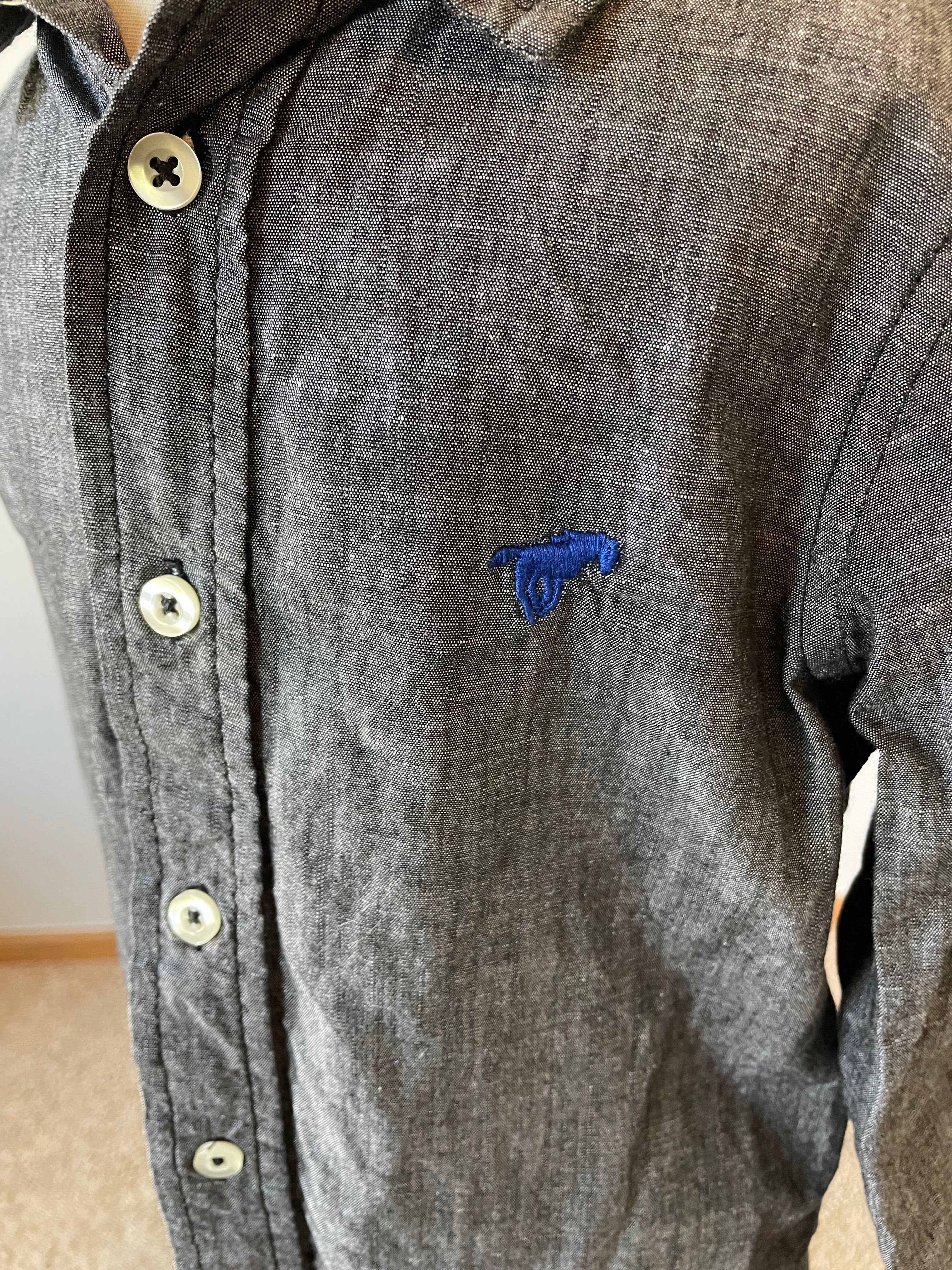 Wrangler Dark Gray Button Up Shirt (5T) - BinxBerry Consignment