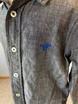 Wrangler Dark Gray Button Up Shirt (5T) - BinxBerry Consignment