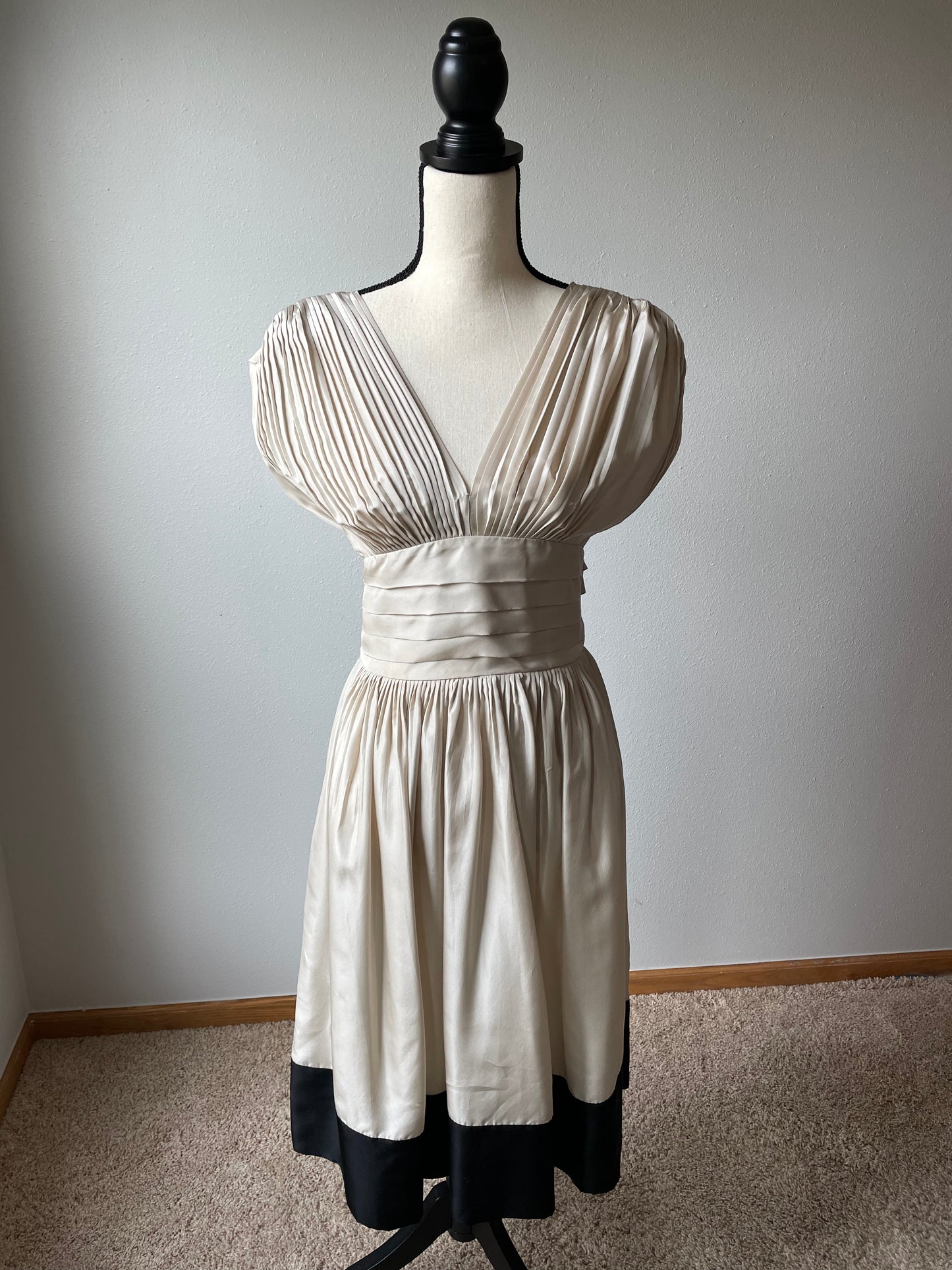 BCBG Maxazria Dress Pleated Off Shoulder Dress (4)