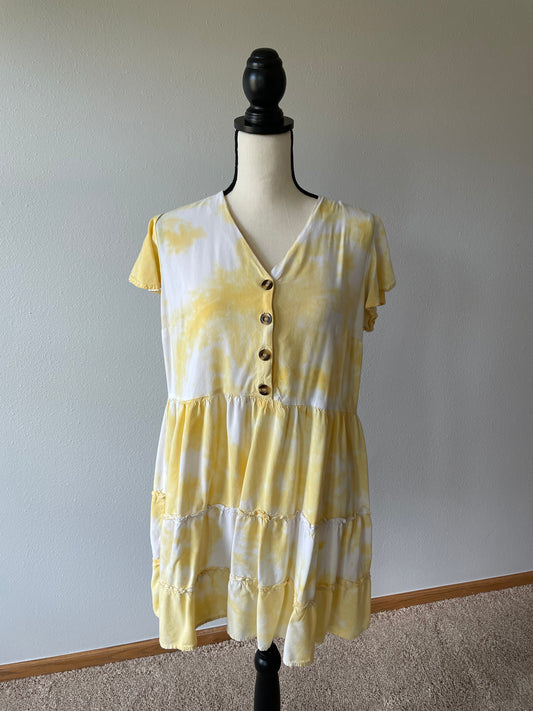 Faded Rose Yellow Dress (XL)