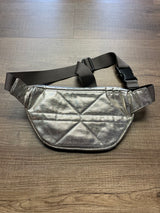 FRYE Ivy Nylon Metallic Silver Hip Bag