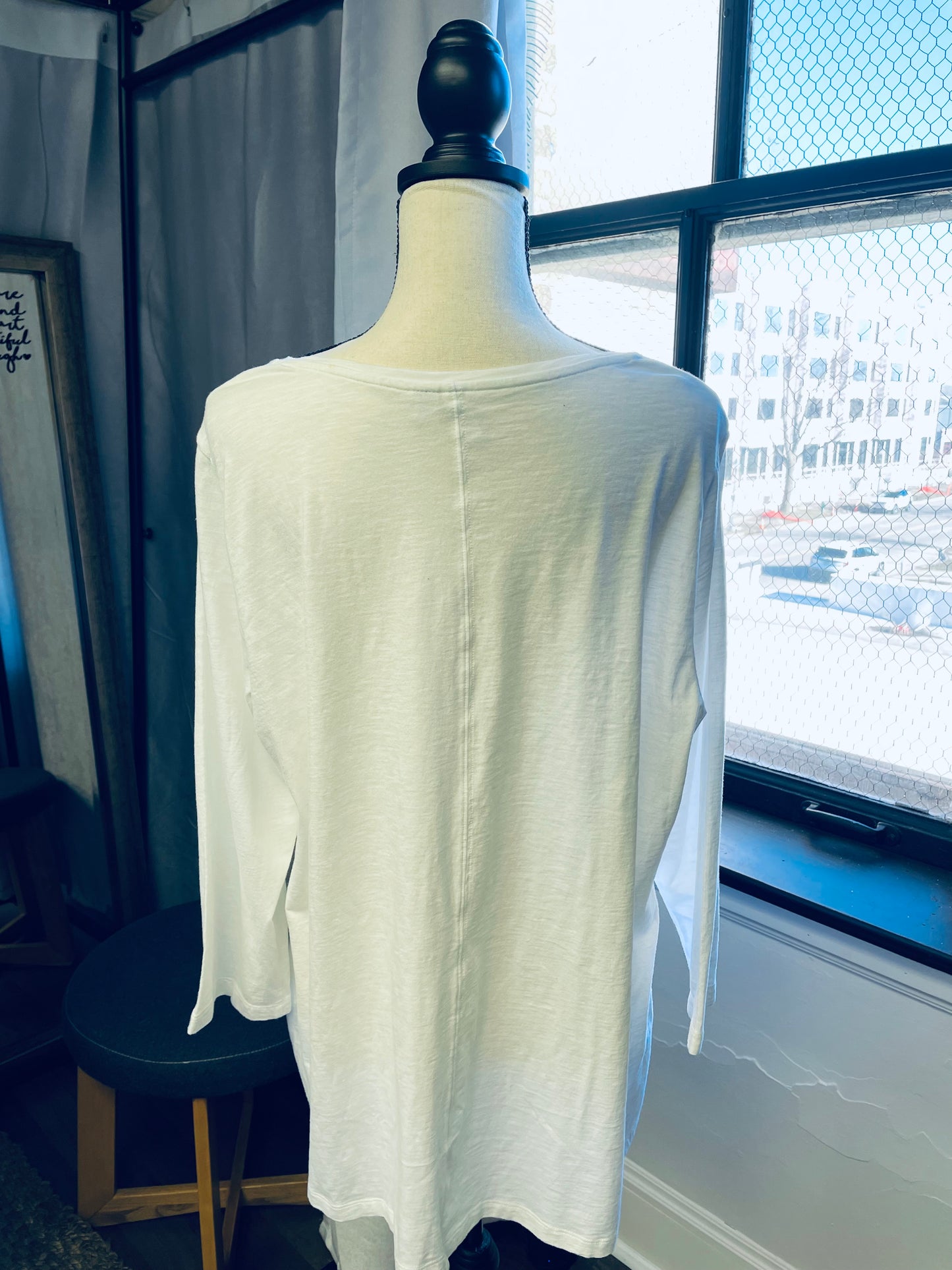 Cato White Long Sleeved Tee (22/24W)