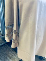 Brown V-Neck Flare Sleeve Blouse (XL)