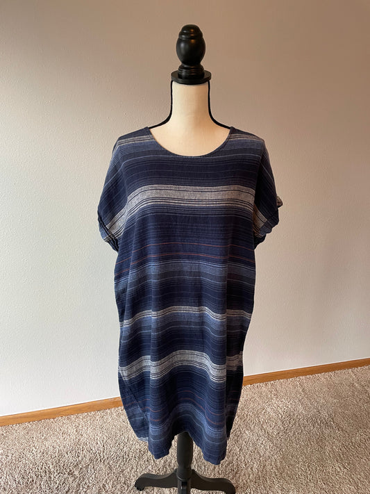 Old Navy Blue Striped Knit Dress (XL)