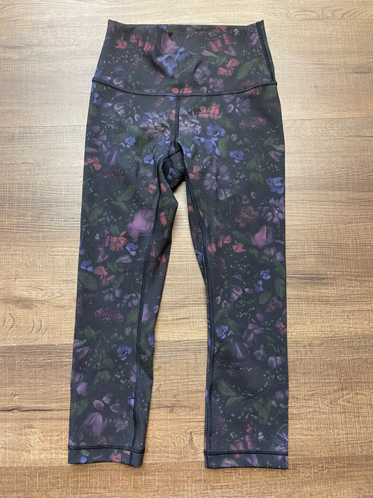 Lululemon Black Floral Crop Leggings (4)