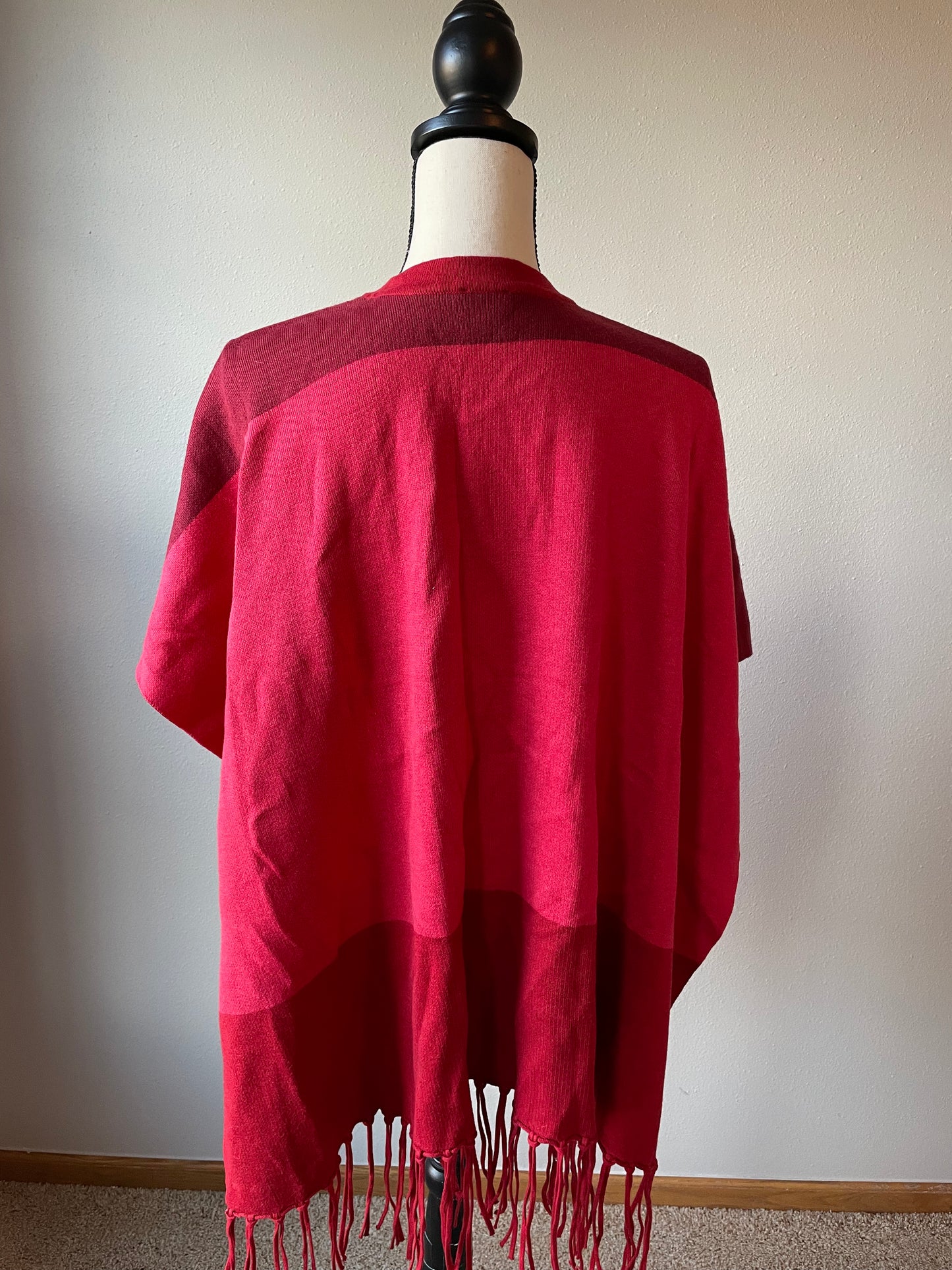 Cabi Red Poncho Sweater (XS/S)