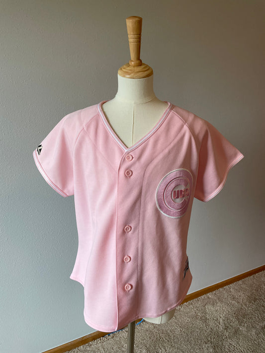 Majestic Genuine Cubs Jersey Pink (YL)