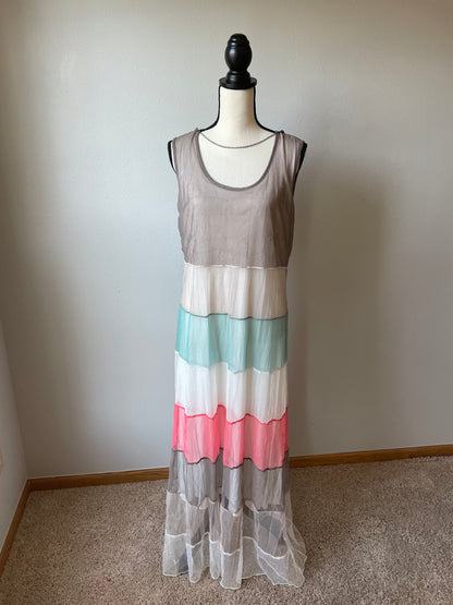Bali Corp Lined Mesh Block Pastel Dress (16)