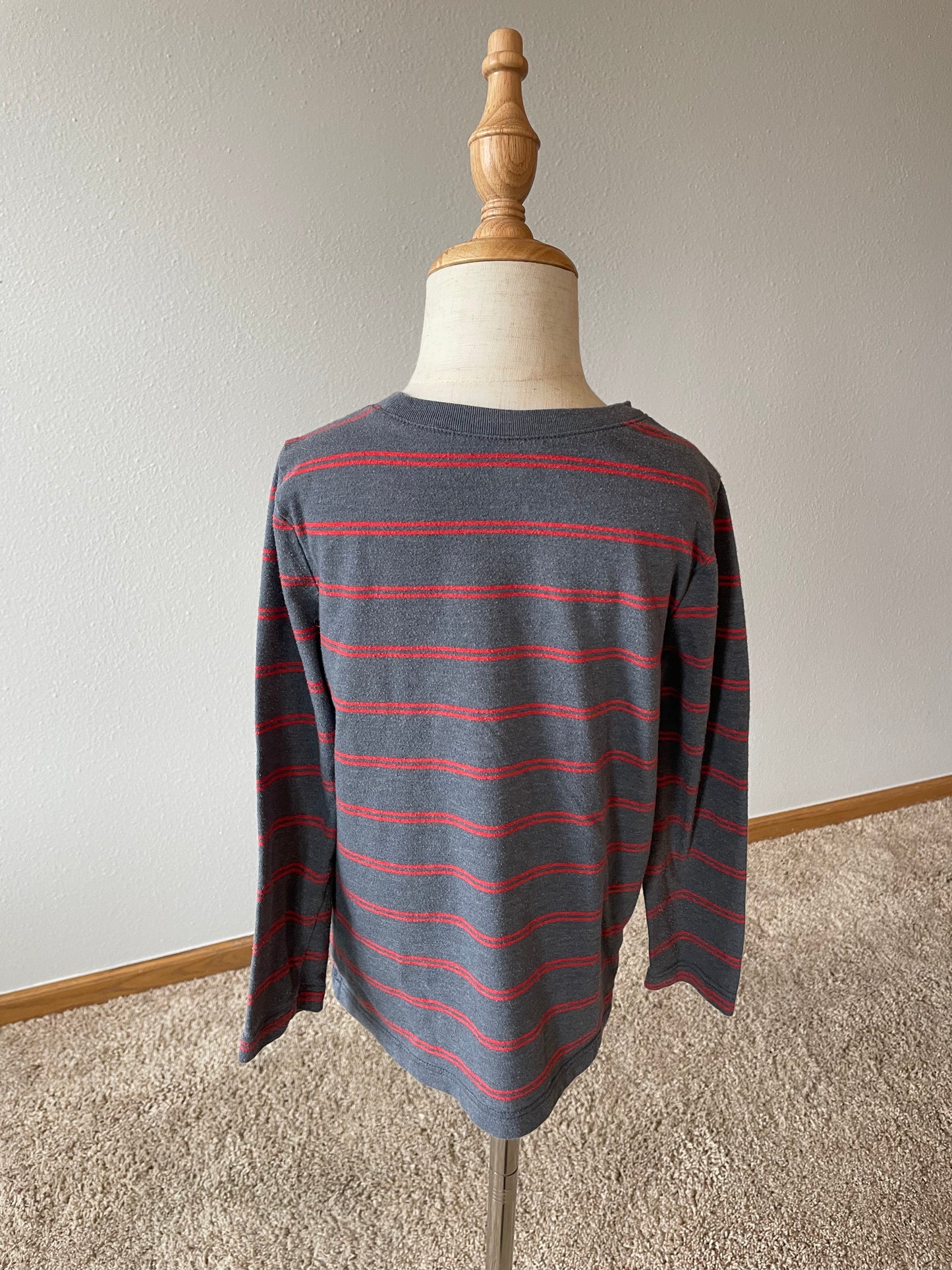 Old Navy Gray Striped Knit Shirt (5T)