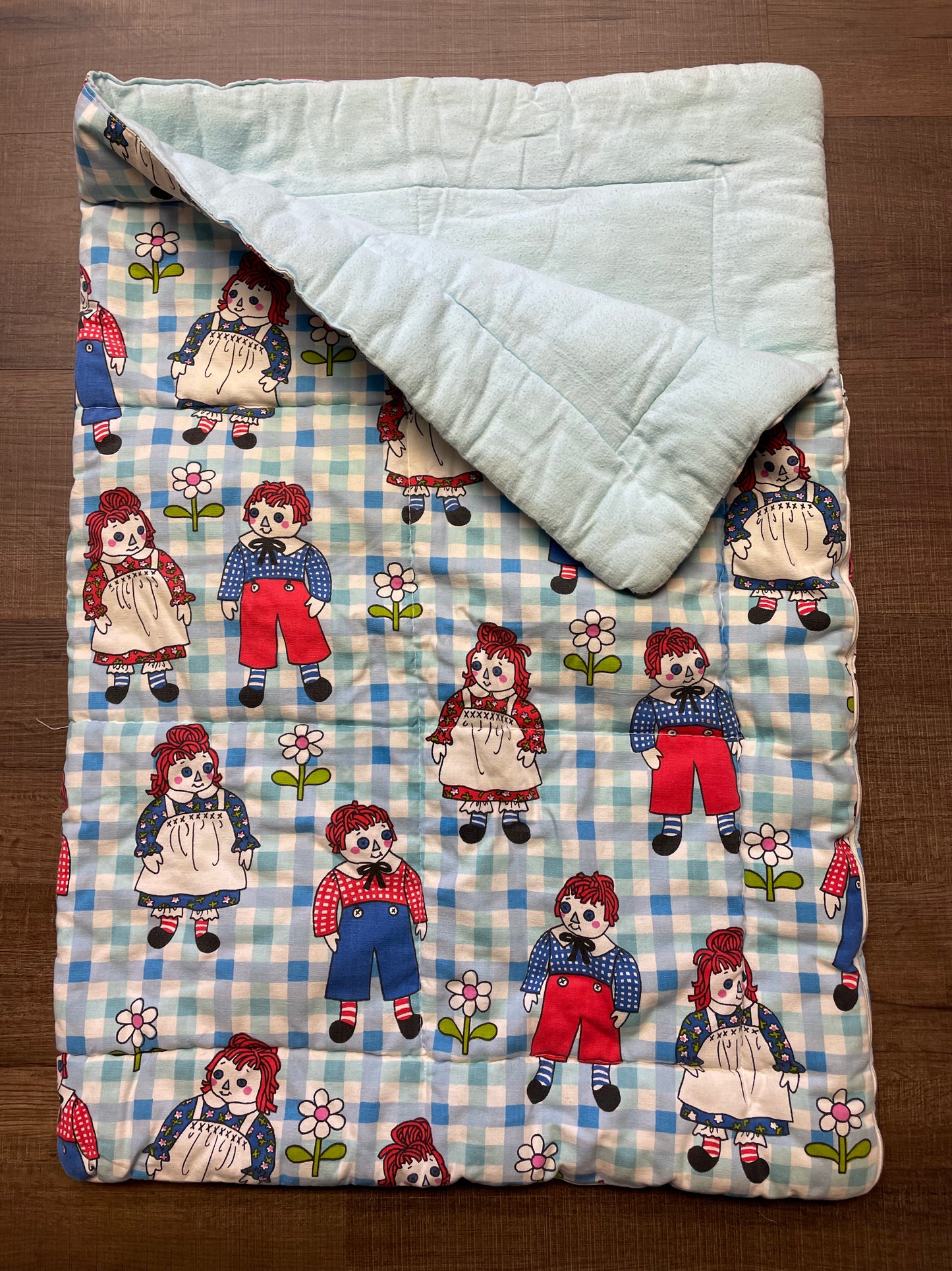 Vintage Raggedy Ann & Andy Toddler Sleeping Bag BinxBerry Consignment