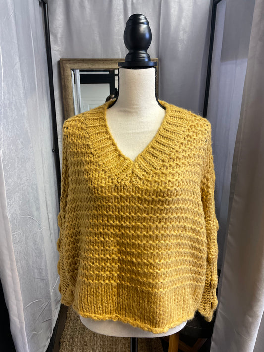 Favlux Chunky Knit Gold Sweater (M)