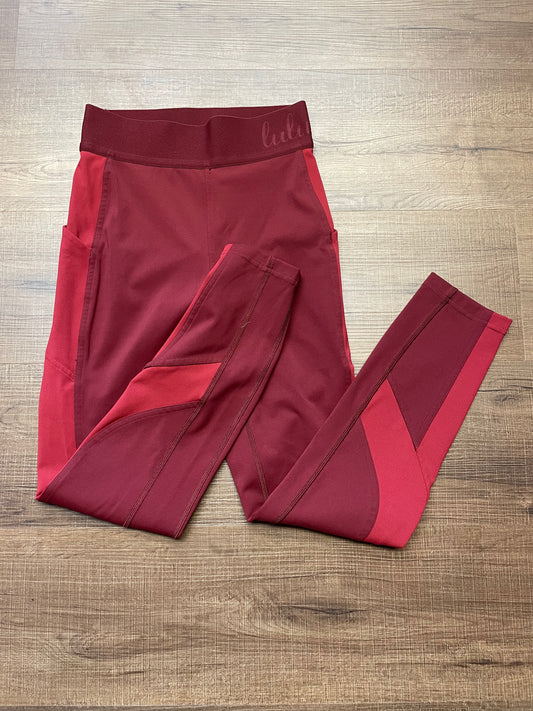 Lululemon Red Two-Tone Ankle Leggings (4)