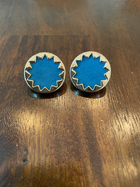 House of Harlow 1960 Turquoise Starburst Button Earrings