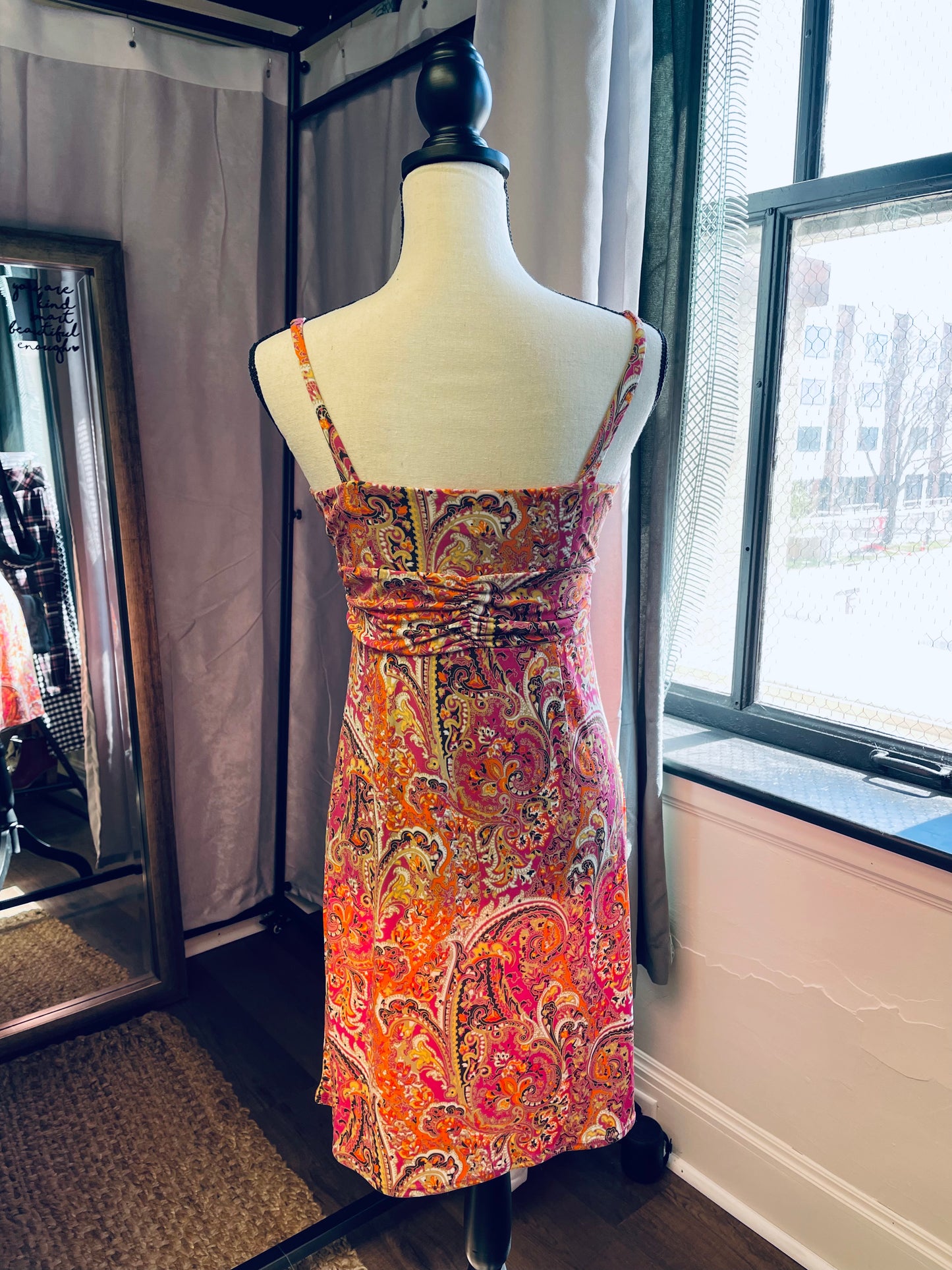 Loft Paisley Knit Midi Dress (2)