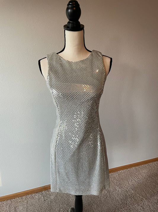Late Edition Silver Sequined Dress (6)