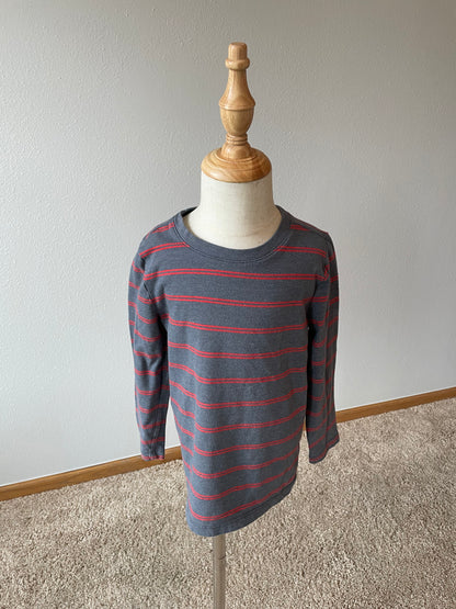 Old Navy Gray Striped Knit Shirt (5T)