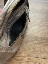 FRYE Ivy Nylon Metallic Silver Hip Bag
