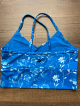 Glyder Blue Floral Sports Bra (S)