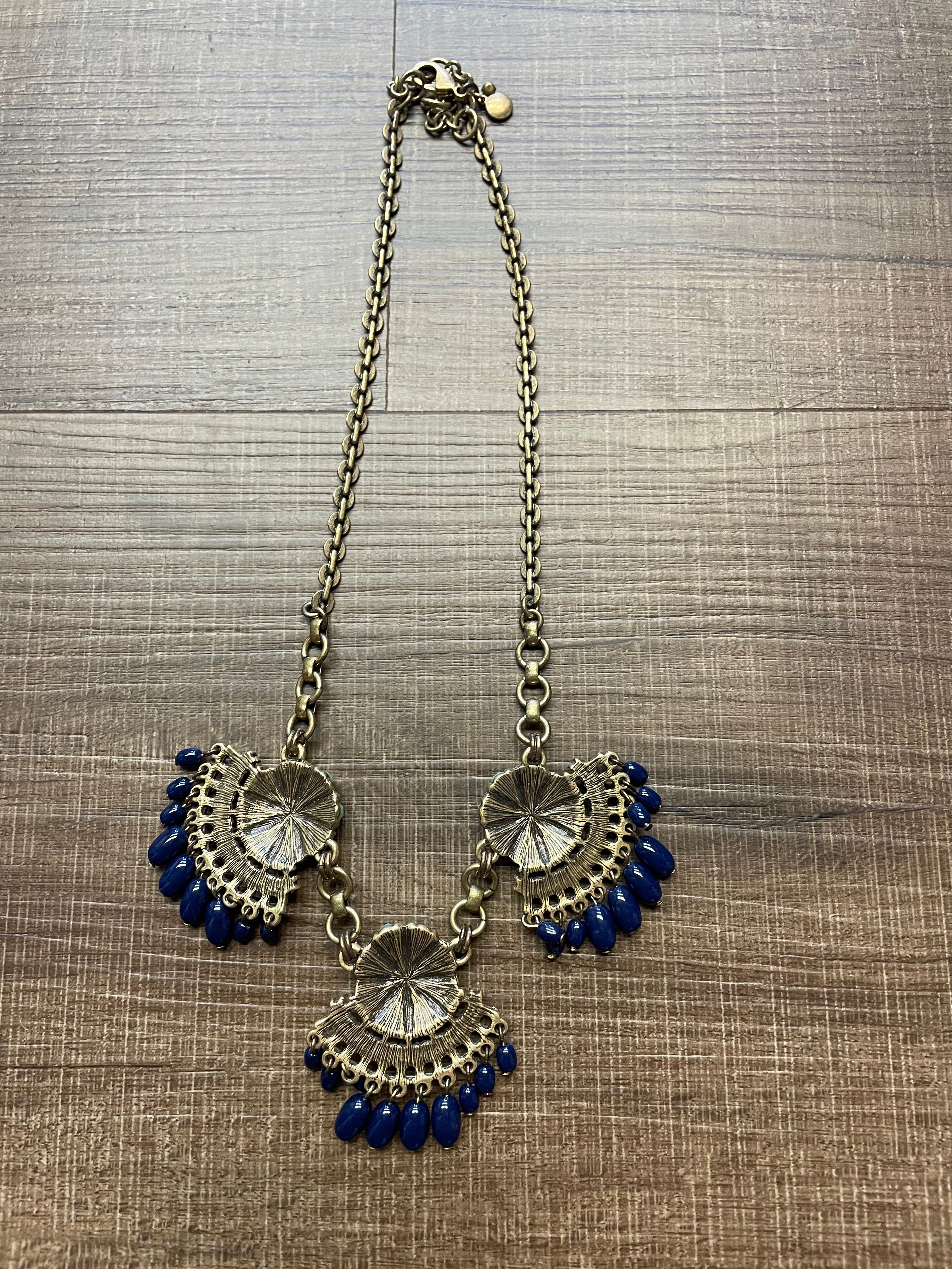 J. Crew Blue & Green Pendant Necklace