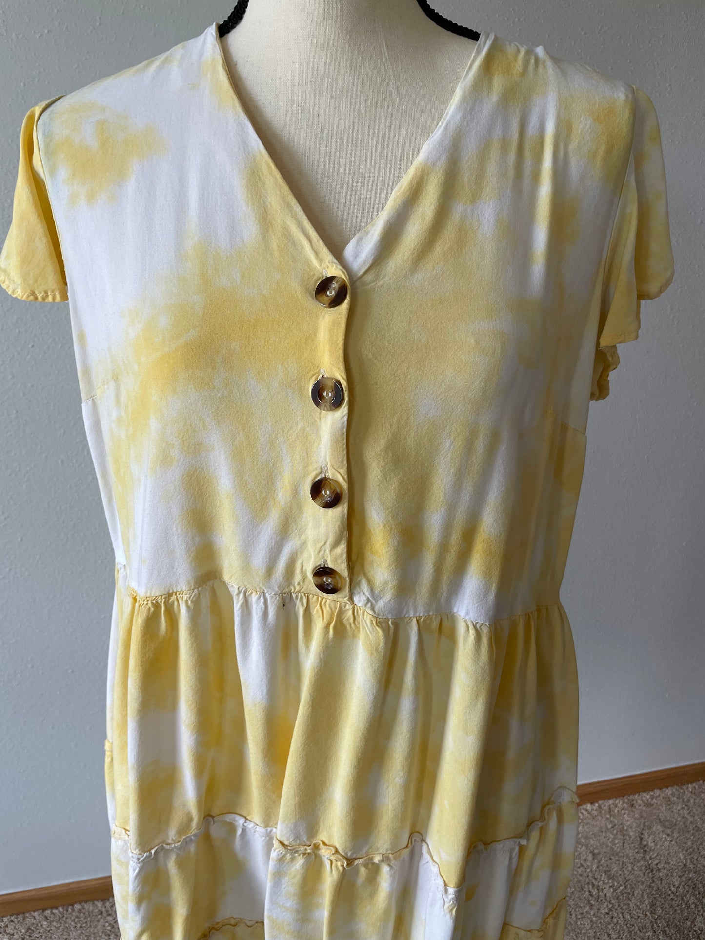 Faded Rose Yellow Dress (XL)