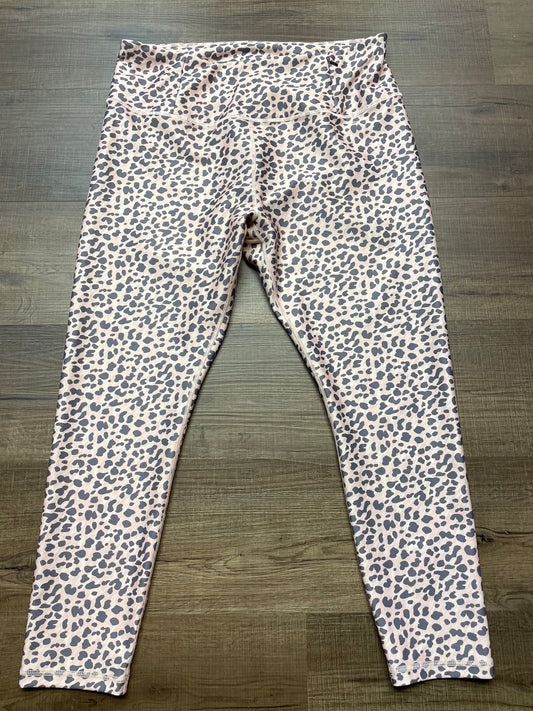 Calia Pink & Gray Cheeta Print Leggings (XL)