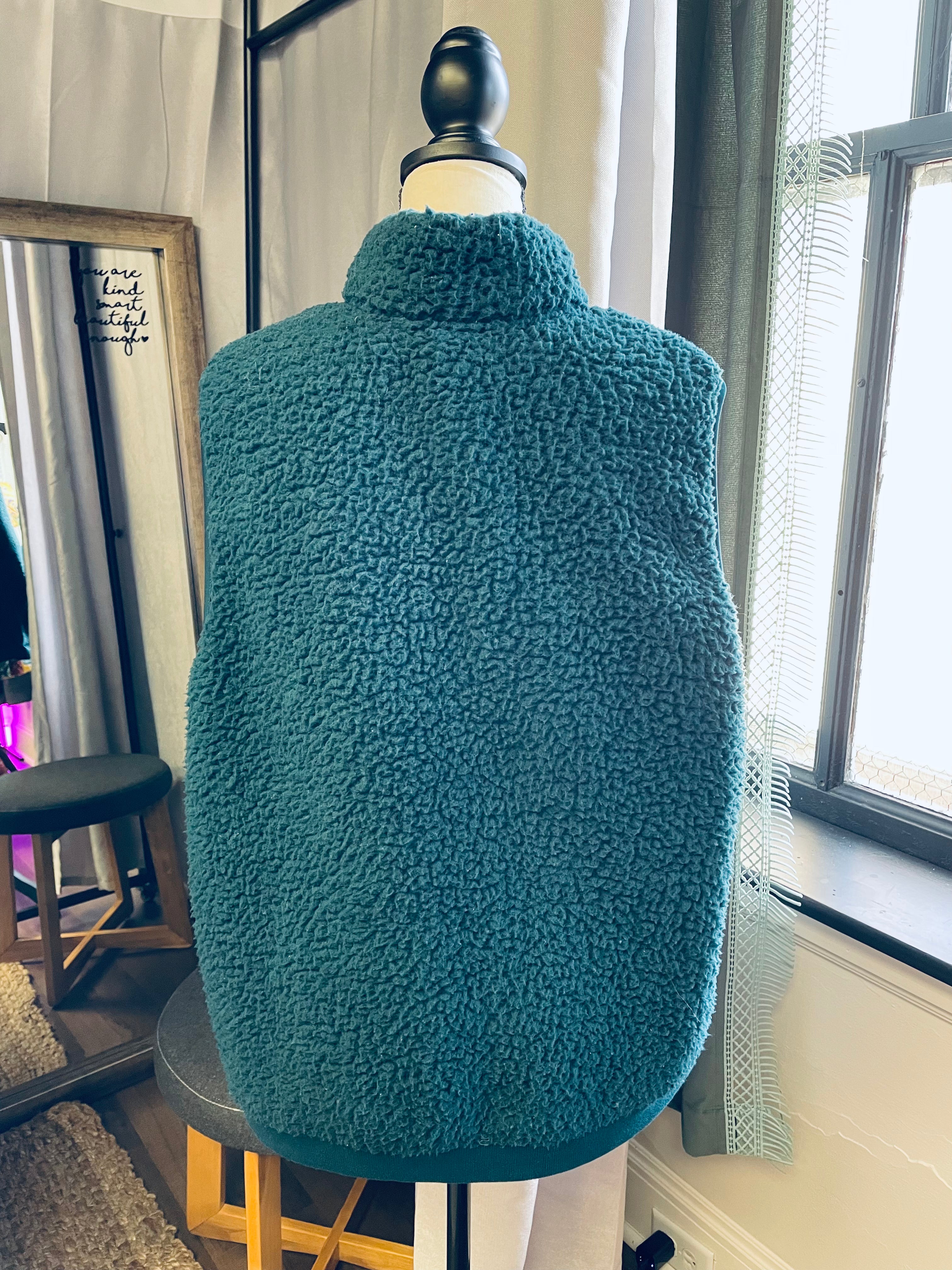 Time & True Faux Wool Vest (1X)