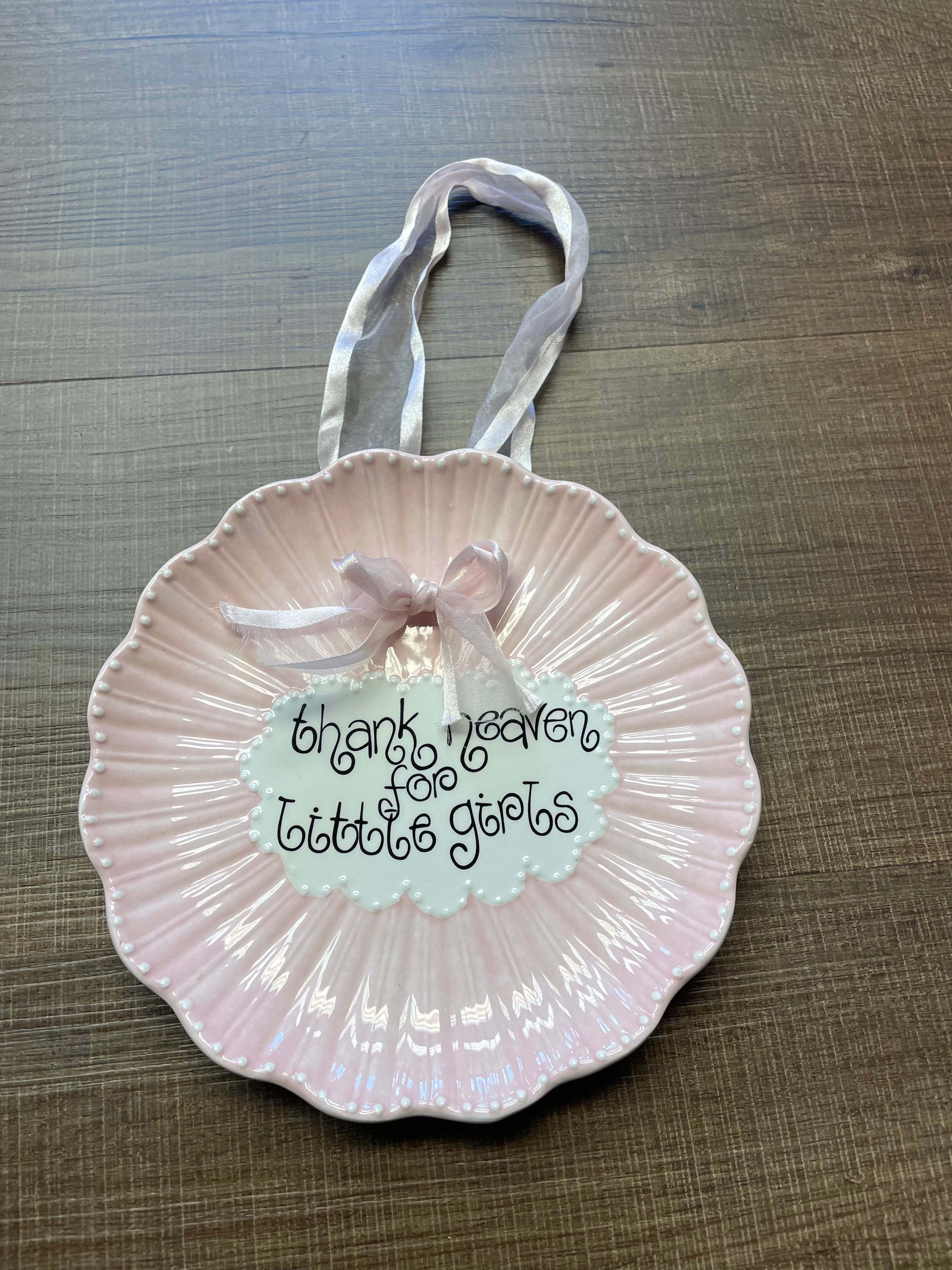 Sue Berk Designs "Thank Heaven for Little Girls" Decorative Ceramic Plate