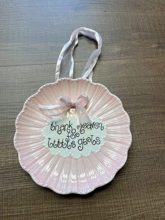 Sue Berk Designs "Thank Heaven for Little Girls" Decorative Ceramic Plate