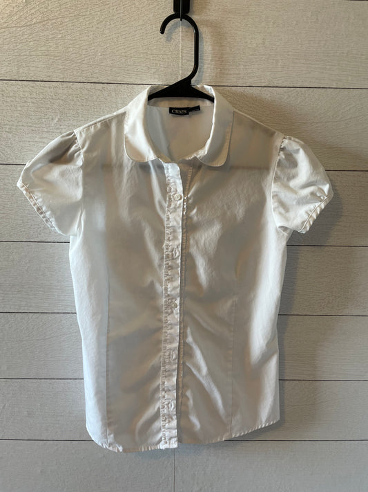 Chaps White Button Down Shirt (Youth XL)