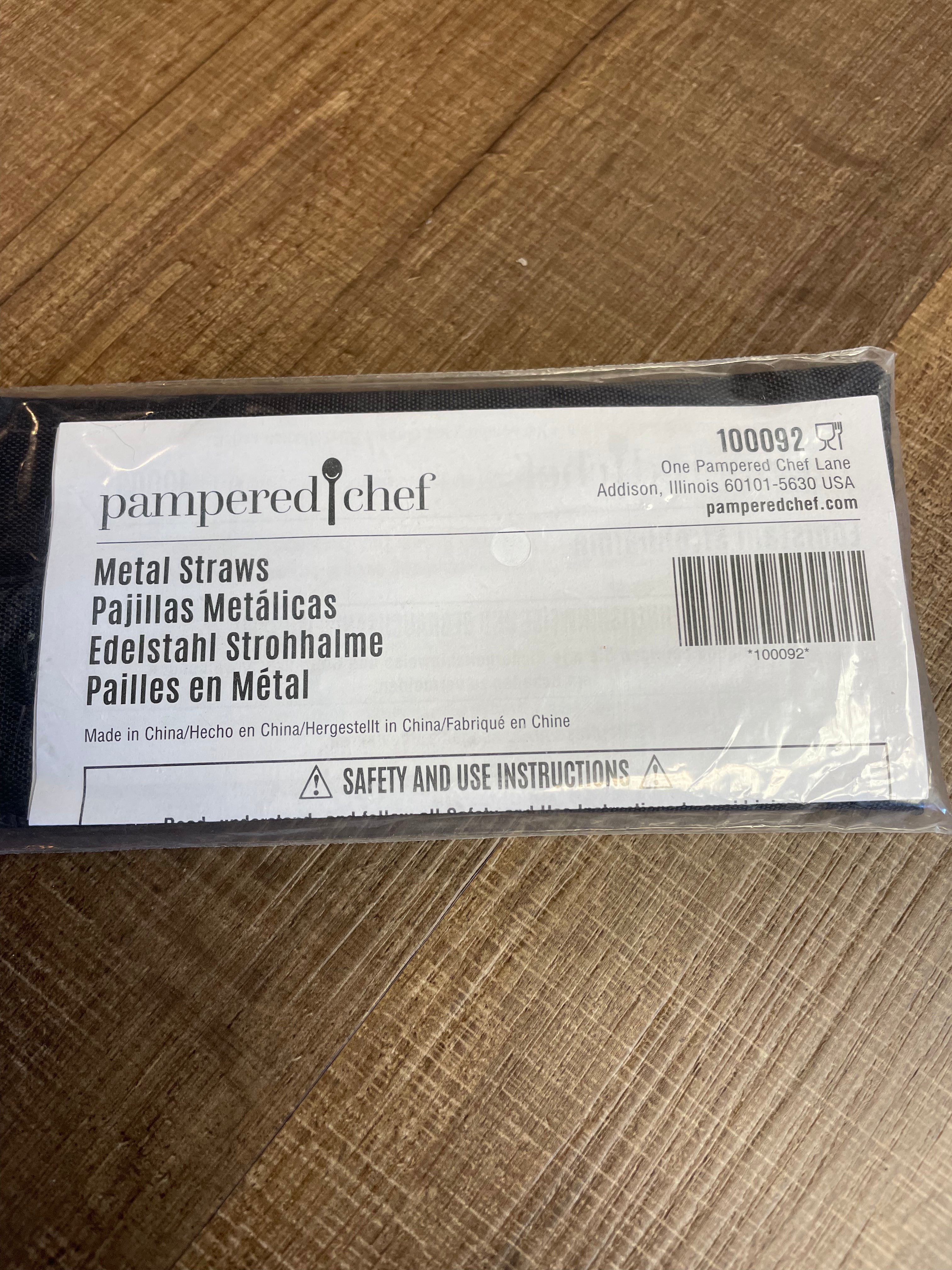 Pampered Chef Metal Straws